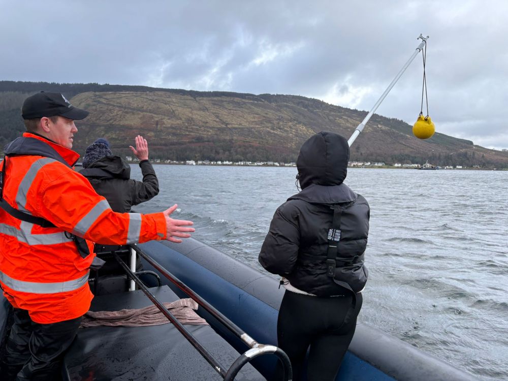 Darby recovering a very small man overboard.